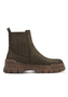 Tamaris Damen Leder Chelsea Boot Stiefelette 1-25434-47-722 Dunkelgr�n
