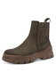 Tamaris Damen Leder Chelsea Boot Stiefelette 1-25434-47-722 Dunkelgr�n