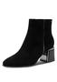 Tamaris Damen Leder Stiefelette 1-25396-47-001 Frauen Blockabsatz schwarz 