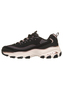 Skechers Damen DLites Modern Classic Sneaker Black Rose Gold