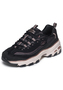Skechers Damen DLites Modern Classic Sneaker Black Rose Gold
