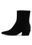 Tamaris Damen Leder Stiefelette 1-25356-47-001 Frauen Stiefel Spitz Schwarz