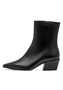 Tamaris Damen Leder Stiefelette 1-25356-47-003 Frauen Stiefel Spitz Schwarz