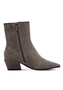 Tamaris Damen Leder Stiefelette 1-25356-47-341 Frauen Stiefel Spitz Taupe