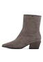 Tamaris Damen Leder Stiefelette 1-25356-47-341 Frauen Stiefel Spitz Taupe