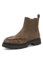 Tamaris Damen Leder Chelsea Boot 1-25826-47-341 Stiefel Warmfutter Beige