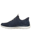 Skechers Summits Luxe Stride Sneaker Slip On Chocolate Navy