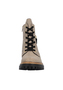 Rieker Damen 72617 Biker Boots Schn�rstiefel Blockabsatz Beige