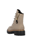 Rieker Damen 72617 Biker Boots Schn�rstiefel Blockabsatz Beige