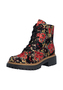 Rieker Damen Biker Boots Anflechter Machart Textil Multi
