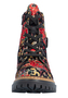 Rieker Damen Biker Boots Anflechter Machart Textil Multi