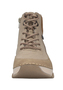 Rieker Damen Schn�rstiefel RiekerTEX Kunstleder Keilabsatz Beige