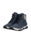 Rieker Damen Schn�rstiefel Kunstleder Warmfutter Keilabsatz Blau