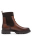 Tamaris Comfort Damen Leder Chelsea Boot 8-86417-45-305 Wide-Fit Braun