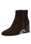 Tamaris Damen Leder Stiefelette 1-25396-47-304 Frauen Blockabsatz braun