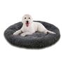 MEDISAFETY Hundebett MILOU Haustierkissen f�r Hunde und Katzen besonders flauschiges Haustiersofa Kuschelinsel rund 50-80cm in hellgrau, dunkelgrau, beige, braun