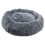 MEDISAFETY Hundebett MILOU Haustierkissen f�r Hunde und Katzen besonders flauschiges Haustiersofa Kuschelinsel rund 50-80cm in hellgrau, dunkelgrau, beige, braun
