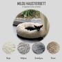MEDISAFETY Hundebett MILOU Haustierkissen f�r Hunde und Katzen besonders flauschiges Haustiersofa Kuschelinsel rund 50-80cm in hellgrau, dunkelgrau, beige, braun