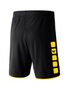 Erima Classic 5-C Shorts With Inner Slip - black/yellow