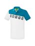 Erima 5-C Poloshirt Function - white/oriental blue/colonial blue