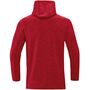 Jako Kapuzenjacke Premium Basics - rot meliert