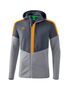 Erima Squad Training Jacket With Hood - slate grey/monument grey/new orange