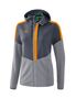 Erima Squad Training Jacket With Hood - slate grey/monument grey/new orange