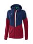 Erima Squad Training Jacket With Hood - new navy/bordeaux/silver grey