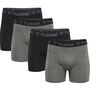 Hummel Hmlmarston 4-Pack Boxers - black/dark grey melange