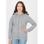 Jako Kapuzenjacke Organic - hellgrau meliert
