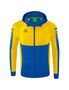 Erima Six Wings Training Jacket With Hood - new royal/yellow