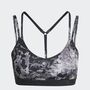 adidas Damen Yoga Essentials Studio Light-Support Allover Print Sport-BH