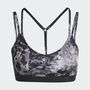 adidas Damen Yoga Essentials Studio Light-Support Allover Print Sport-BH