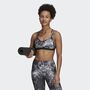 adidas Damen Yoga Essentials Studio Light-Support Allover Print Sport-BH