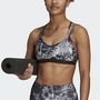 adidas Damen Yoga Essentials Studio Light-Support Allover Print Sport-BH