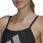 adidas Damen 3 Bar Logo Print Badeanzug