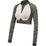 Hummel Hmlmt Mila Seamless Crop Half Zip - black/chateau grey