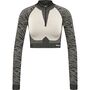 Hummel Hmlmt Mila Seamless Crop Half Zip - black/chateau grey