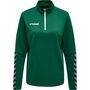 Hummel Hmlauthentic Half Zip Sweatshirt Wo - evergreen