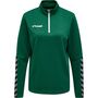 Hummel Hmlauthentic Half Zip Sweatshirt Wo - evergreen