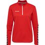 Hummel Hmlauthentic Half Zip Sweatshirt Wo - true red