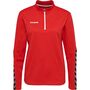 Hummel Hmlauthentic Half Zip Sweatshirt Wo - true red