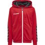 Hummel Hmlauthentic Kids Poly Zip Hoodie - true red