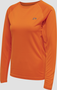 newline Women Core Running T-Shirt L/S - orange tiger