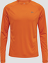 newline Men Core Running T-Shirt L/S - orange tiger