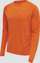 newline Men Core Running T-Shirt L/S - orange tiger