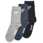 Hummel Sutton 3-Pack Sock - black/grey melange/blue nights