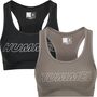 Hummel Hmlte Tola 2-Pack Sports Bra - black/driftwood