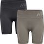 Hummel Hmlte Christel 2-Pack Seaml Shorts - black/chateau grey
