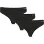 Hummel Hmljuno 3-Pack Seamless Thong - black